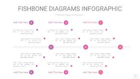 粉色鱼骨PPT信息图表1