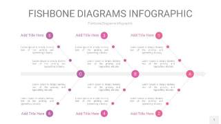 粉色鱼骨PPT信息图表1