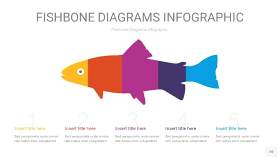 彩色鱼骨PPT信息图表10