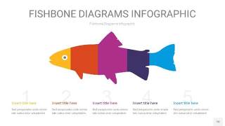 彩色鱼骨PPT信息图表10