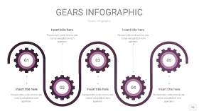 紫色齿轮PPT信息图16