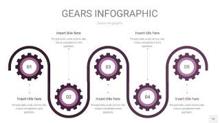 紫色齿轮PPT信息图16