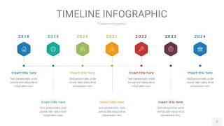 彩色时间轴PPT信息图1