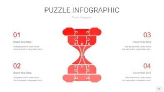 红色拼图PPT图表21