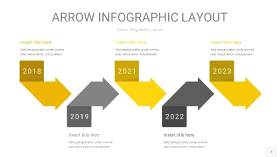 灰黄色箭头PPT信息图表7