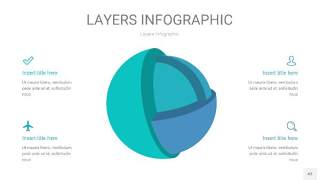 宝石绿3D分层PPT信息图43