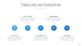天蓝色时间轴PPT信息图7