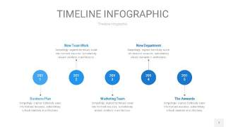 天蓝色时间轴PPT信息图7