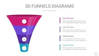 紫色3D漏斗PPT信息图表2