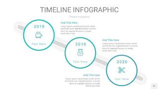 蓝绿色时间轴PPT信息图33