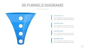 浅天蓝色3D漏斗PPT信息图表2