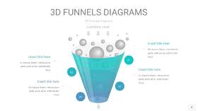 天蓝绿3D漏斗PPT信息图表8