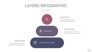 莫兰迪紫色3D分层PPT信息图46
