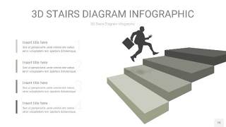 灰色3D阶梯PPT图表15