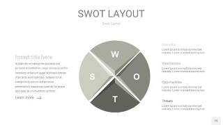 灰色SWOT图表PPT15