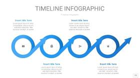 天蓝色时间轴PPT信息图19