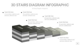 灰色3D阶梯PPT图表4