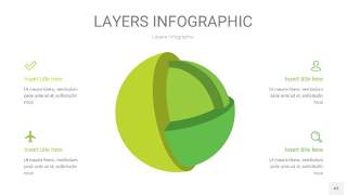 嫩绿色3D分层PPT信息图43