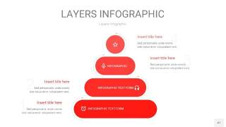 红色3D分层PPT信息图47