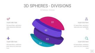 青紫色3D球体切割PPT信息图9
