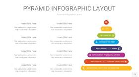 彩色3D金字塔PPT信息图表11