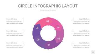 粉紫色圆形PPT信息图15