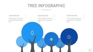 蓝色树状图PPT图表片8