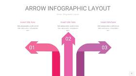粉紫色箭头PPT信息图表2