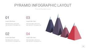 中紫色3D金字塔PPT信息图表23