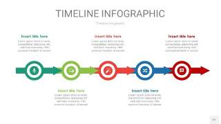 红蓝绿色时间轴PPT信息图27