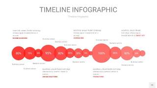 红色时间轴PPT信息图26