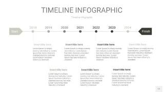 灰色时间轴PPT信息图17