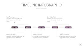 渐变紫色时间轴PPT信息图16