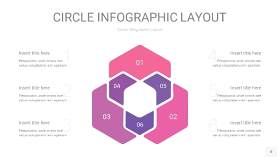 粉紫色圆形PPT信息图8