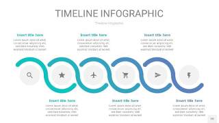 蓝绿色时间轴PPT信息图20