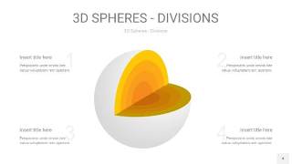 黄色3D球体切割PPT信息图4