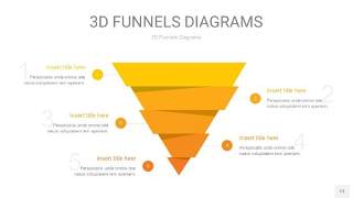 黄色3D漏斗PPT信息图表13