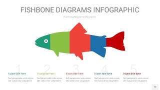红绿色鱼骨PPT信息图表10