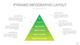 草绿色3D金字塔PPT信息图表20