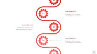 红色齿轮PPT信息图18