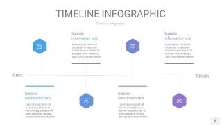 紫蓝色时间轴PPT信息图6
