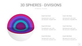 青紫色3D球体切割PPT信息图1