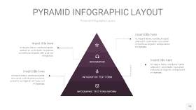 深紫色3D金字塔PPT信息图表18