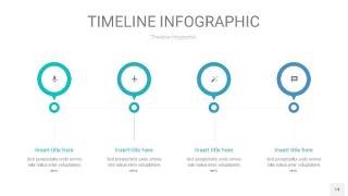 蓝绿色时间轴PPT信息图14