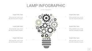 灰色创意灯PPT信息图1