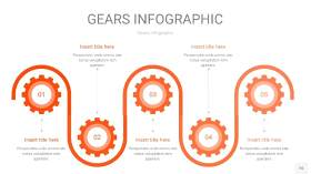 橙色齿轮PPT信息图16