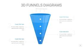 浅天蓝色3D漏斗PPT信息图表4