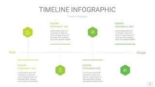 浅绿色时间轴PPT信息图6