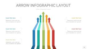 黄蓝绿箭头PPT信息图表16
