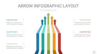 黄蓝绿箭头PPT信息图表16